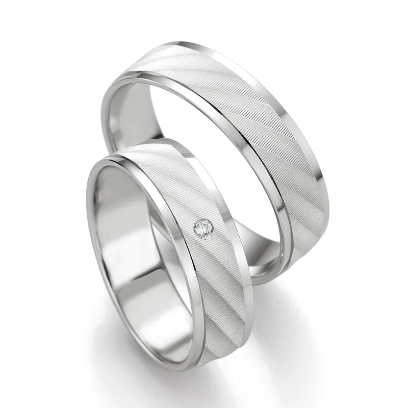 Λευκόχρυση Βέρα Γάμου Breuning με ή χωρίς Πέτρες WR313W diamonds k18