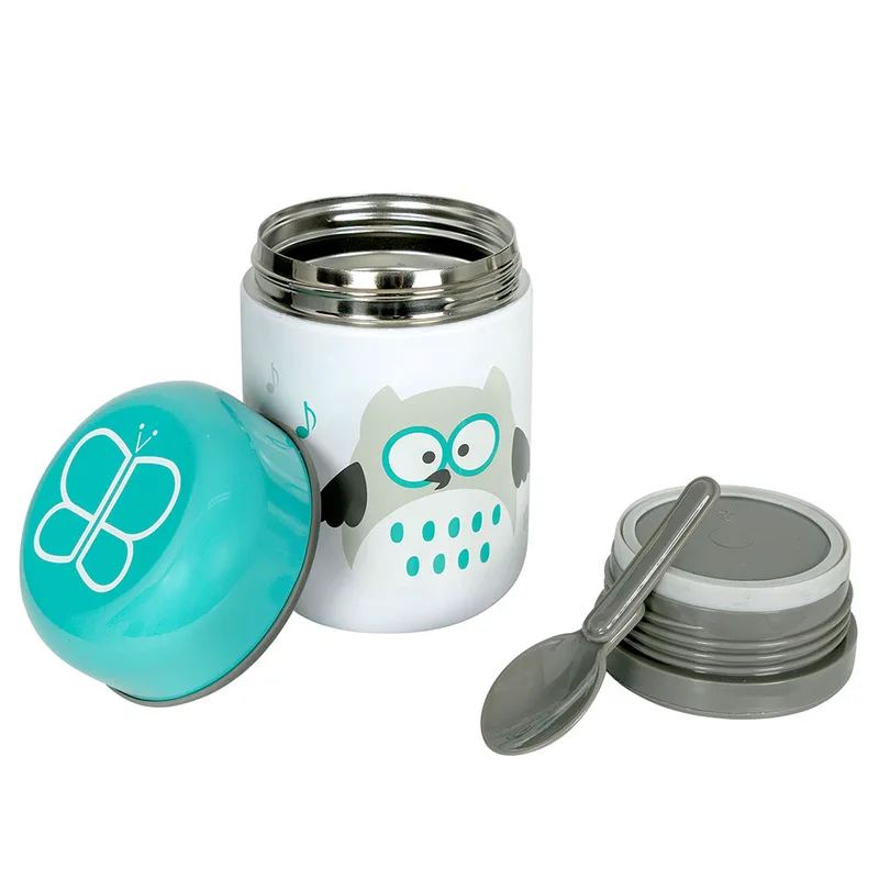 Θερμός Φαγητού Με Κουτάλι Aqua Blue 300ml Bbluv B0122-A (Υλικό: Ανοξείδωτο, Χρώμα: Μπλε) - Bbluv - B0122-A