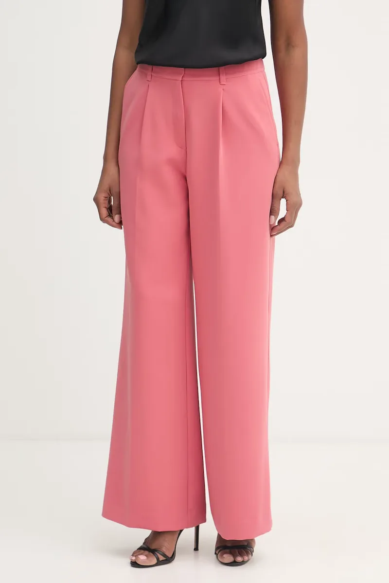 BOSS Πορτοκαλί παντελόνι wide leg γυναικείο C_Tiwi2