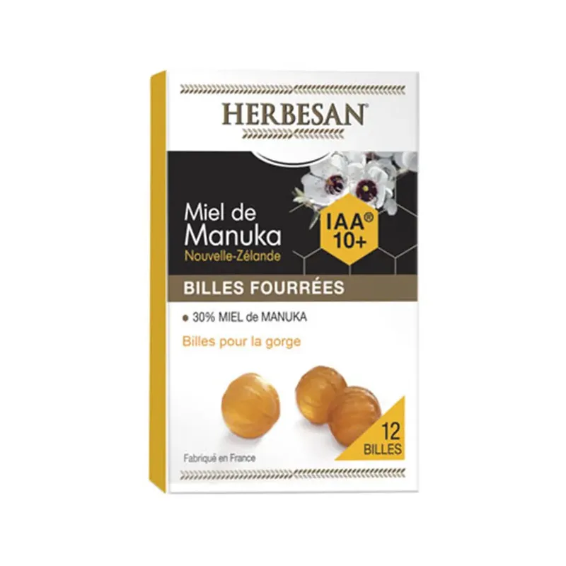 Herbesan Manuka Honey Stuffed Throat Balls x12