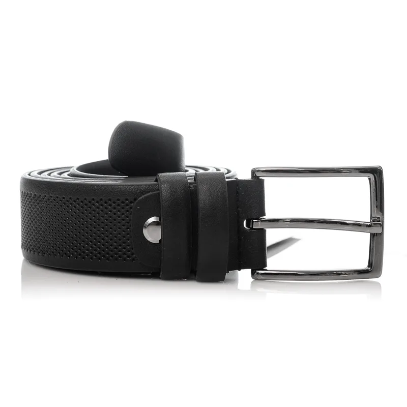 Ανδρική Ζώνη Με Μικροσχέδιο Nino Venturi F4-Black Μαύρο