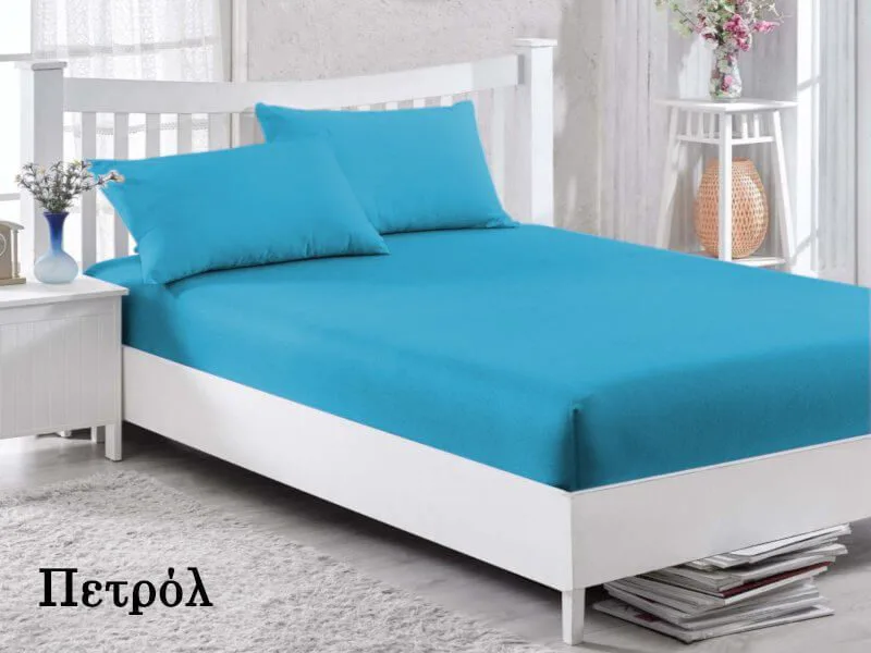 Σετ Μαξιλαροθήκες Πετρόλ Βαμβακερές Γαρύφαλλο 2 Τεμαχίων 50x70