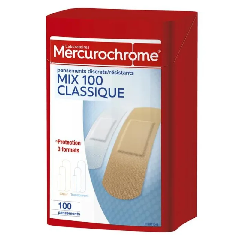 Mercurochrome Box of 1st Aid Multipurpose Plasters X100