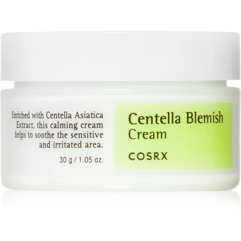 Cosrx Centella Blemish Cream θρεπτική καταπραϋντική κρέμα κατά της ερυθρότητας της επιδερμίδας 30 ml