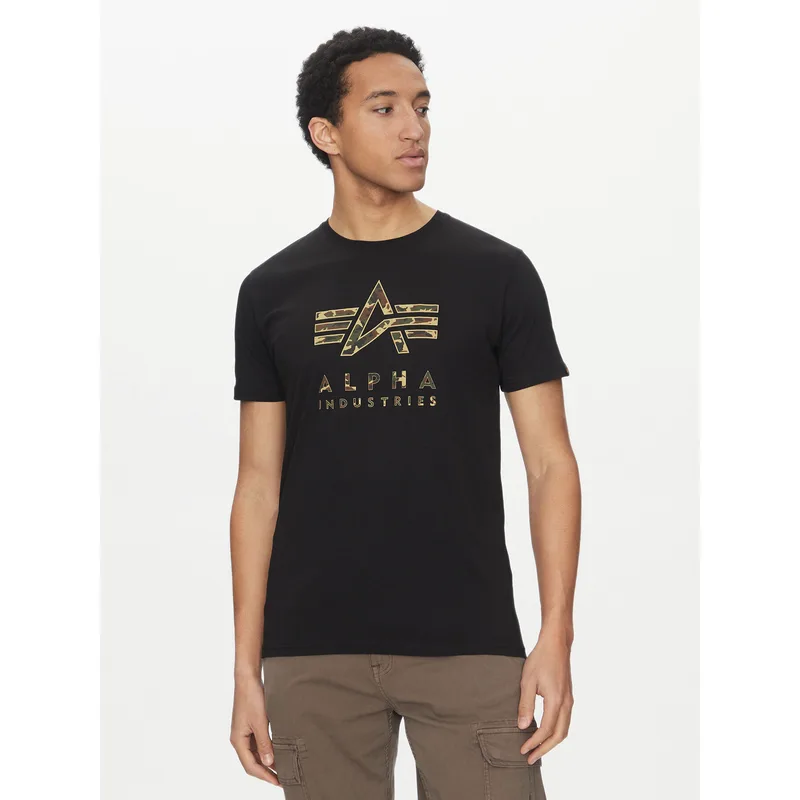 Alpha Industries T-Shirt Camo Puff 146506 Μαύρο Regular Fit