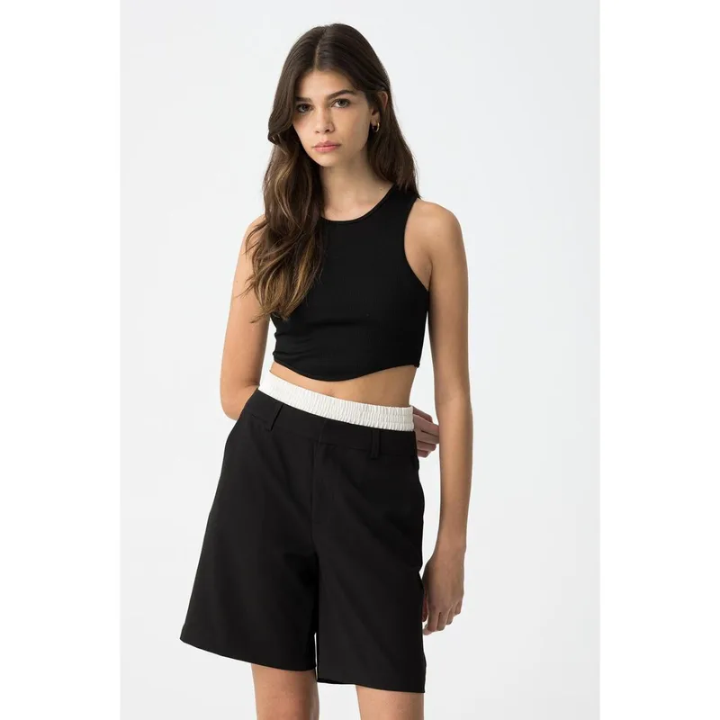 Μπλούζα μακό ριμπ κορίτσι Tiffosi-10059102-000-Black