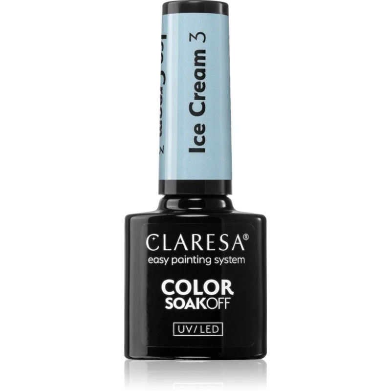 Claresa SoakOff UV/LED Color Ice Cream τζελ βερνίκι νυχιών απόχρωση 3 5 γρ