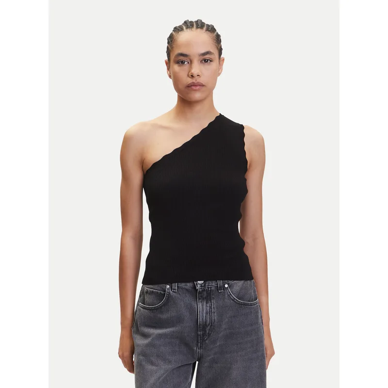 JDY Τοπ Nanna 15351420 Μαύρο Slim Fit