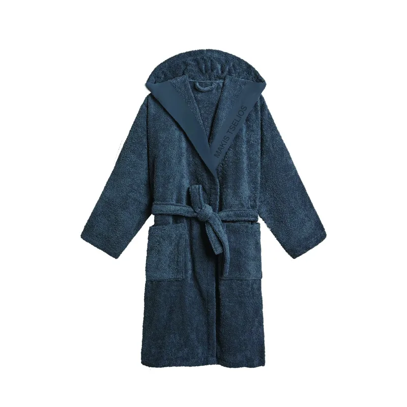 Μπουρνούζι Με Κουκούλα Makis Tselios West Dark Grey Small
