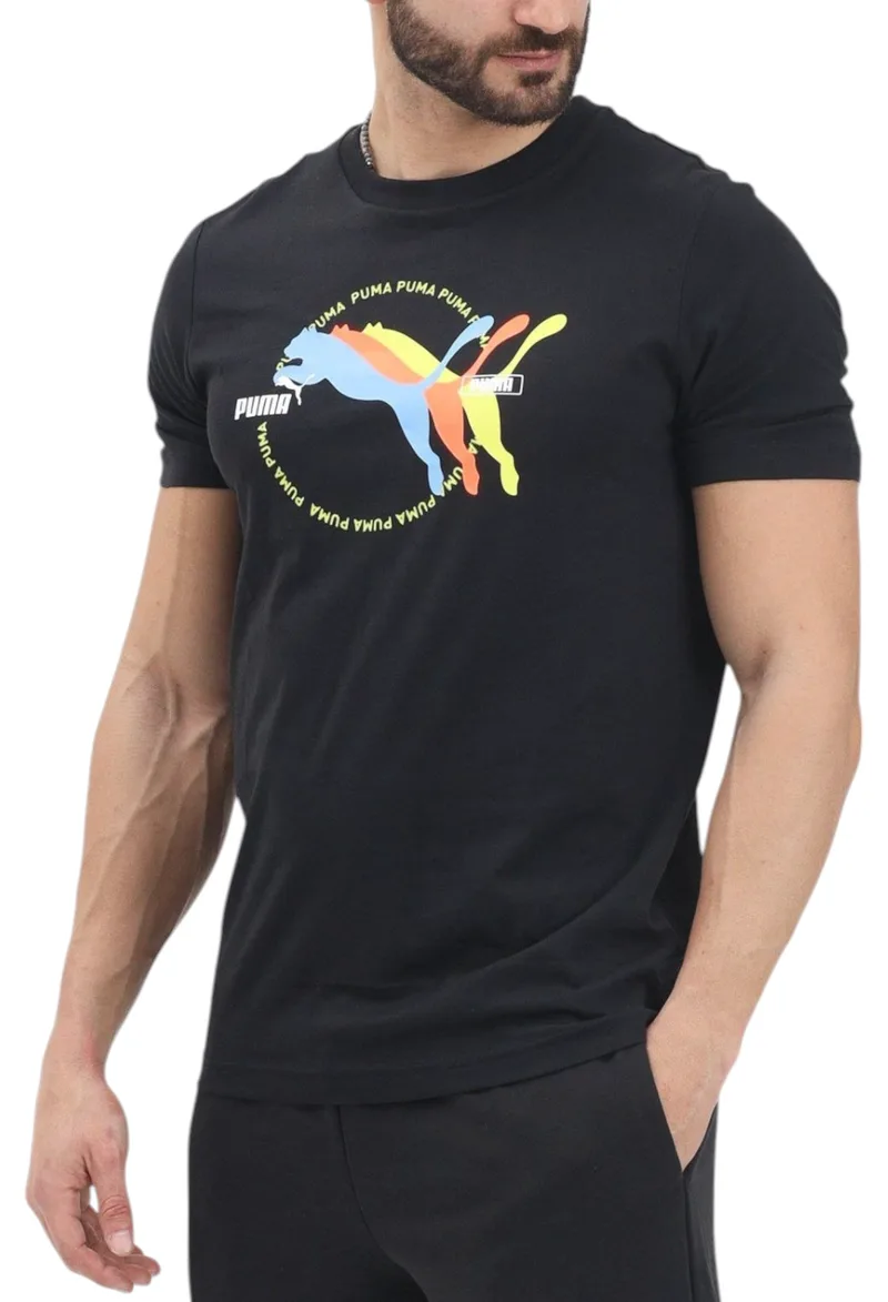 Μπλούζα Κοντομάνικη Puma Multiple Cat Logo Tee 684826-01 Ανδρικό