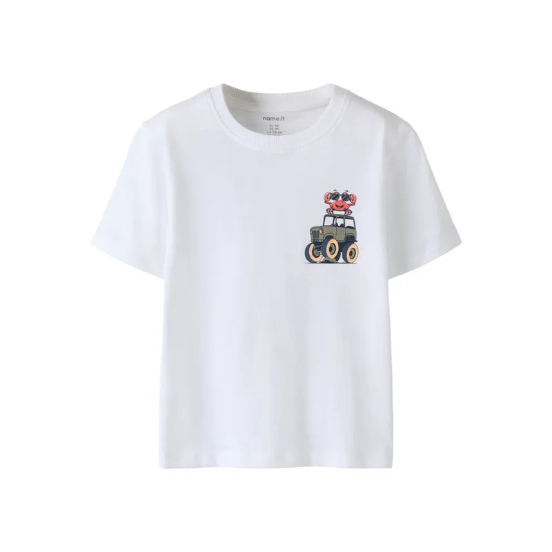 Μπλούζα μακό αγόρι name it-13241580-Bright White/Crab