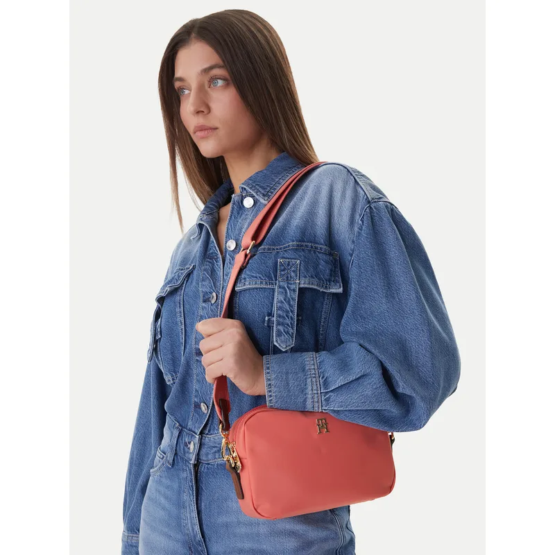Τσάντα Tommy Hilfiger Popette Camera Bag AW0AW17704 Κοραλλί