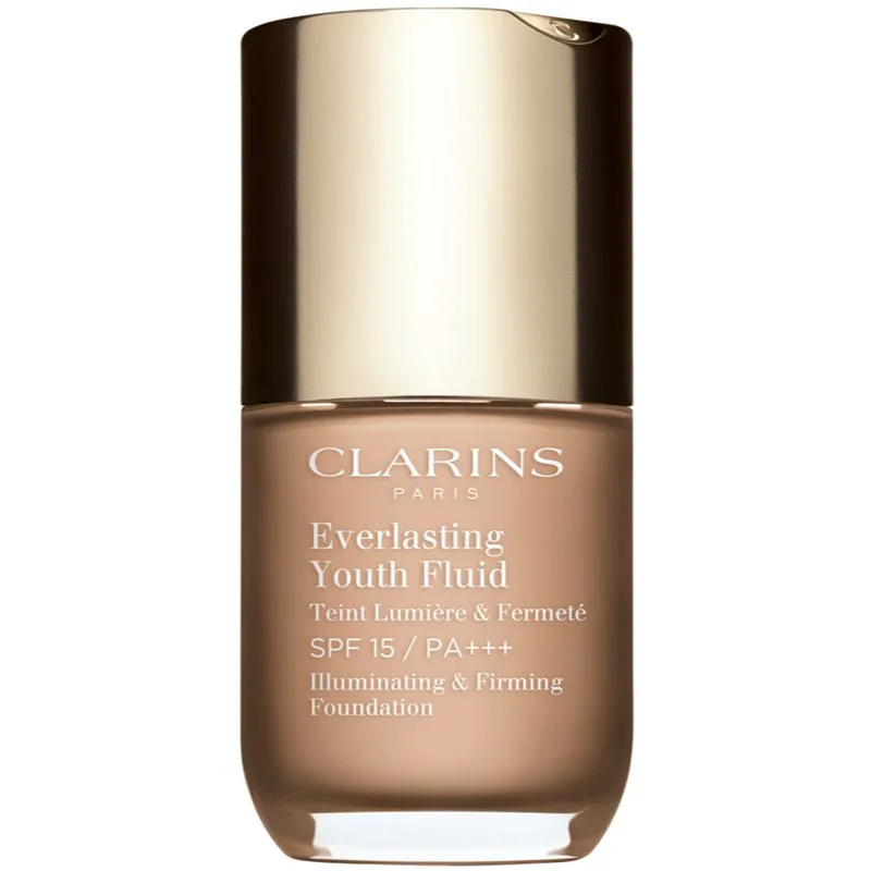 Clarins Everlasting Youth Fluid Foundation λαμπρυντικό μεικ απ SPF 15 απόχρωση 109 Wheat 30 ml