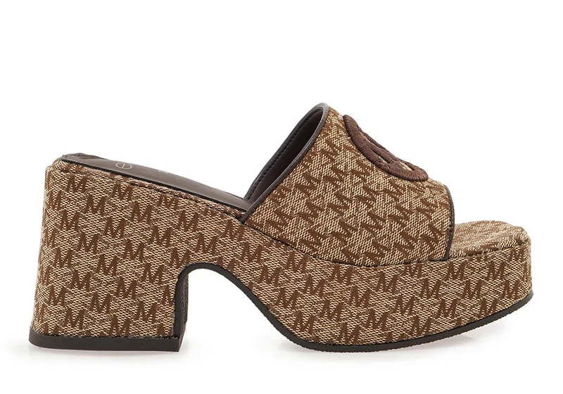 Γυναικεία Mules Exe W6199-R7501 Μπεζ Καφέ Στάμπα W454R510523K
