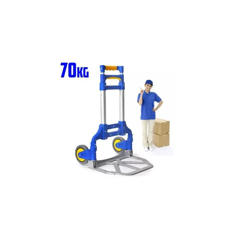 Σπαστό Πτυσσόμενο Καρότσι Μεταφοράς 70Kg Αλουμινίου