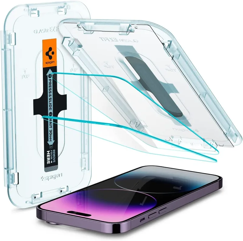 Spigen Tempered Glass GLAS.tR EZ Fit - Αντιχαρακτικό Γυαλί Οθόνης Apple iPhone 14 Pro Max - 2 Τεμάχια (AGL05202)