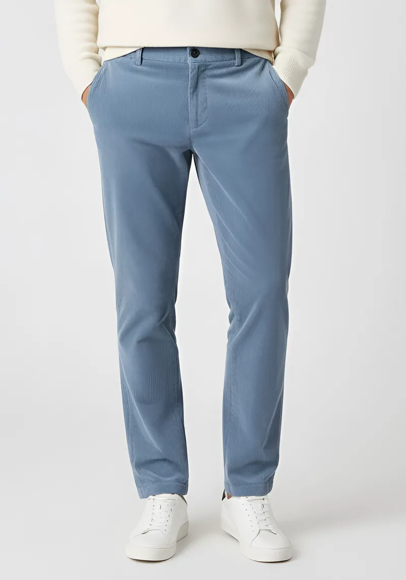 Fynch Hatton Κοτλέ Παντελόνι Corduroy - 1510 2805 636 Elephant Blue