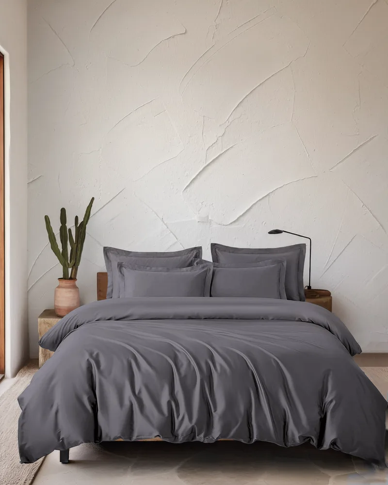Σετ παπλωματοθηκη υ/δ (240χ260) glacier grey brown, rythmos home