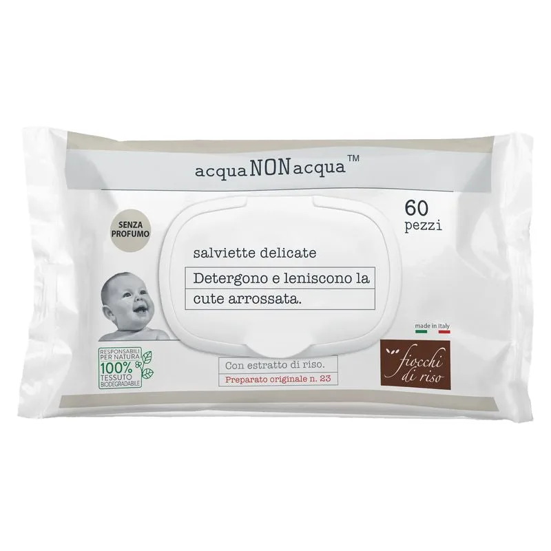 Fiocchi Di Riso Water Delicate Wipes Not Water 60 Pieces