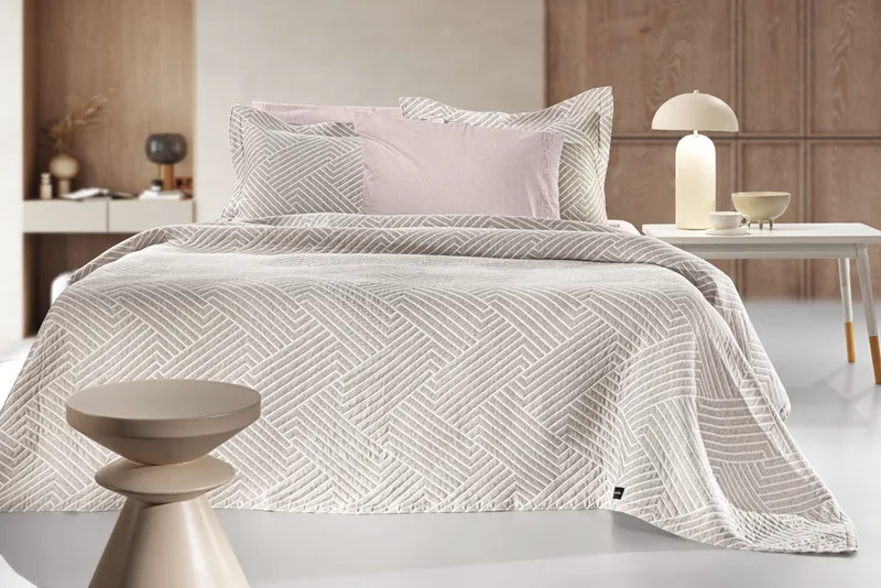 Κουβέρτα Βαμβακερή Ημίδιπλη 180x260εκ. Lupo Beige-White Guy Laroche (Ύφασμα: Βαμβάκι 100%, Χρώμα: Λευκό, Μέγεθος: Ημίδιπλα ) - Guy Laroche - 5206480678387