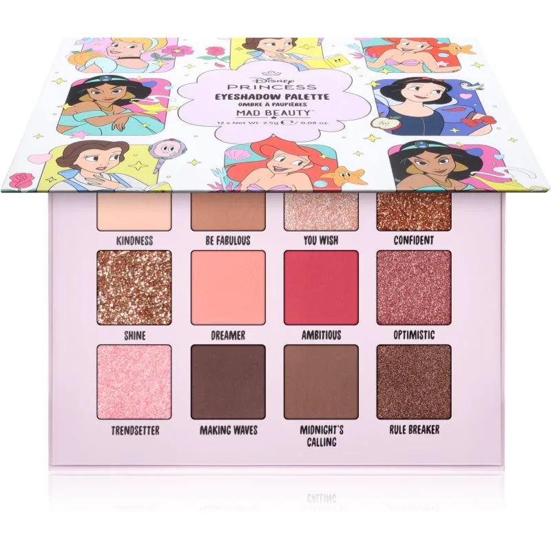 Mad Beauty Disney Princess Express Yourself Παλέτα σκιών για τα μάτια 12x2.5 γρ