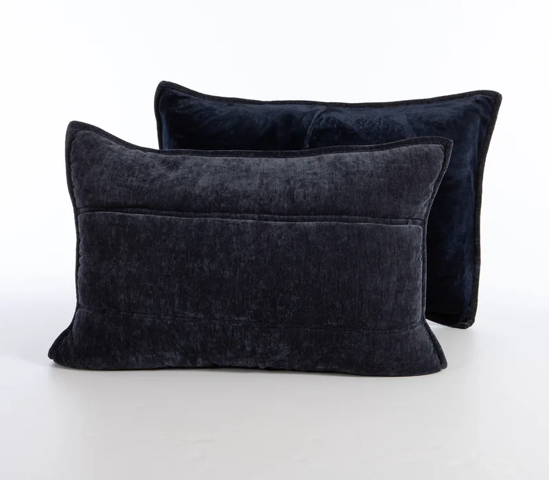 Σετ Μαξιλαροθήκες Διακόσμησης 2 Τεμαχίων Nef-Nef Vania Blue/Black 52x72