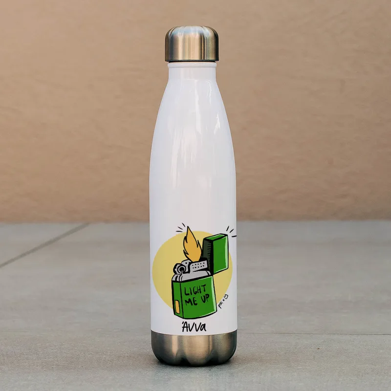 Light Me Up - Μπουκάλι Θερμός 500ml - Λευκό