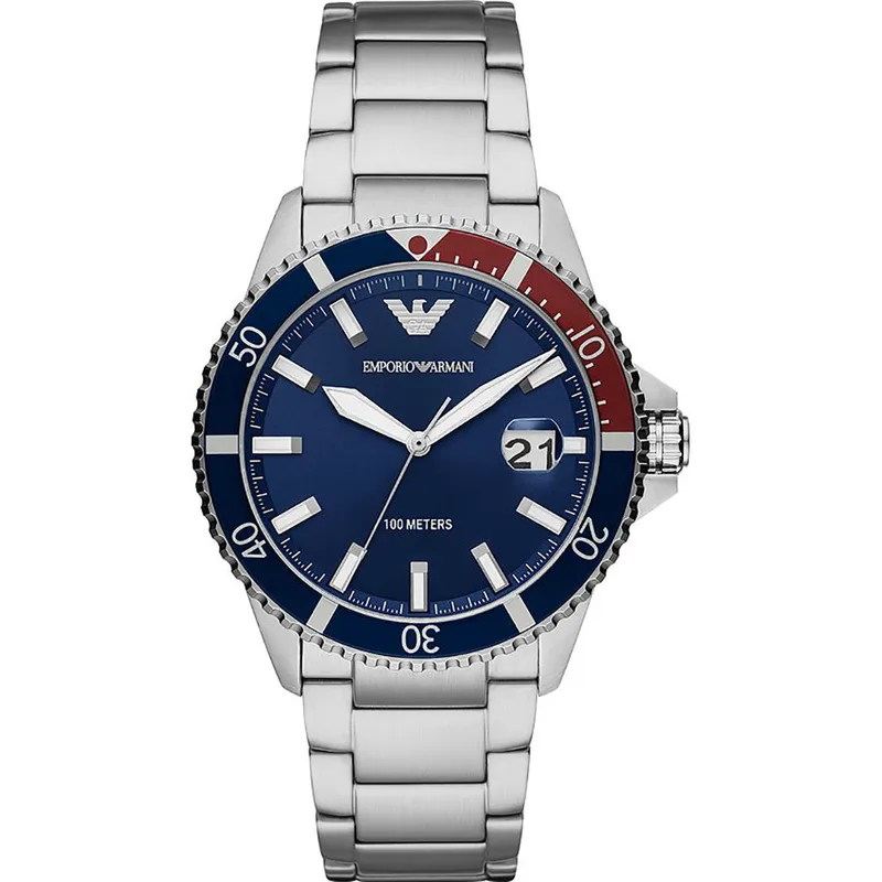 EMPORIO ARMANI Mens - AR11339, Silver case with Stainless Steel Bracelet