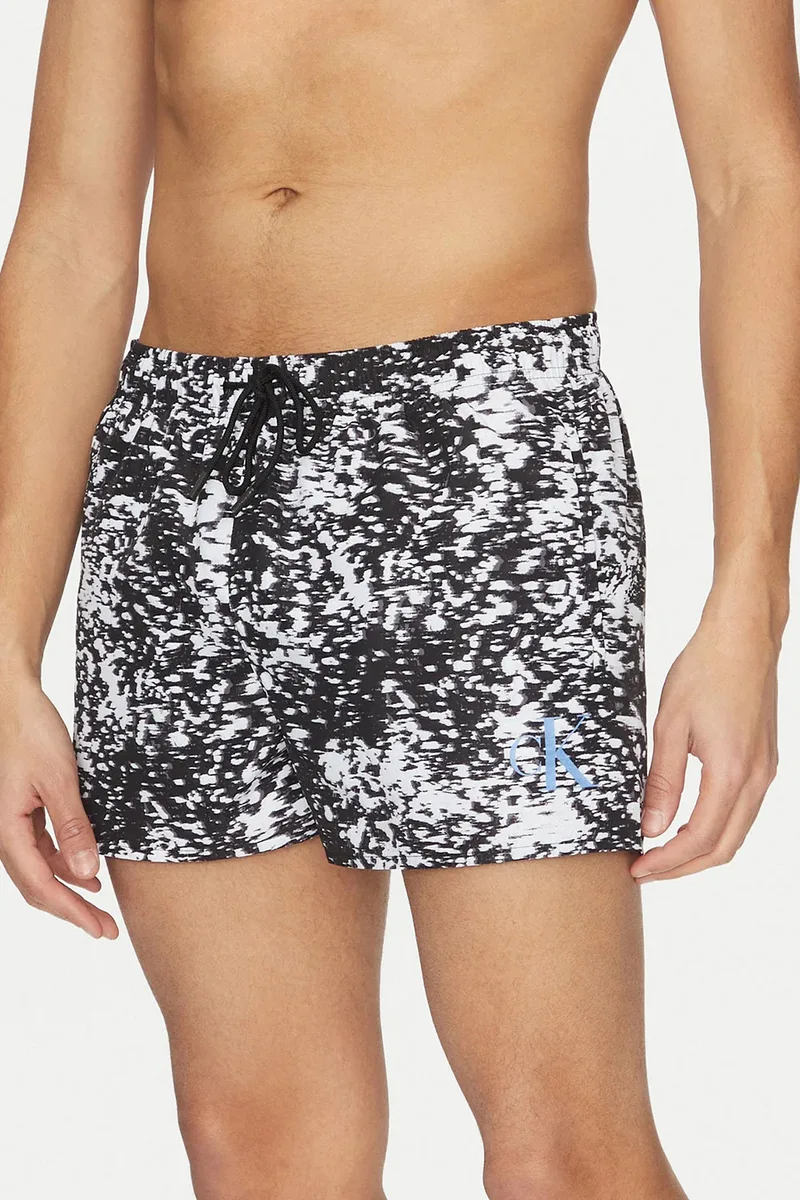 Calvin Klein ανδρικό μαγιό Short Drawstring CK Monogram-KM0KM01172-0GM
