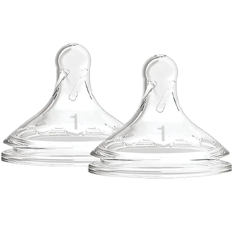 Dr. Brown's Natural Flow Options+ Level 1 Silicone Teat Θηλή Σιλικόνης για Αργή Ροή 0m+, 2 Τεμάχια, Κωδ WN1201
