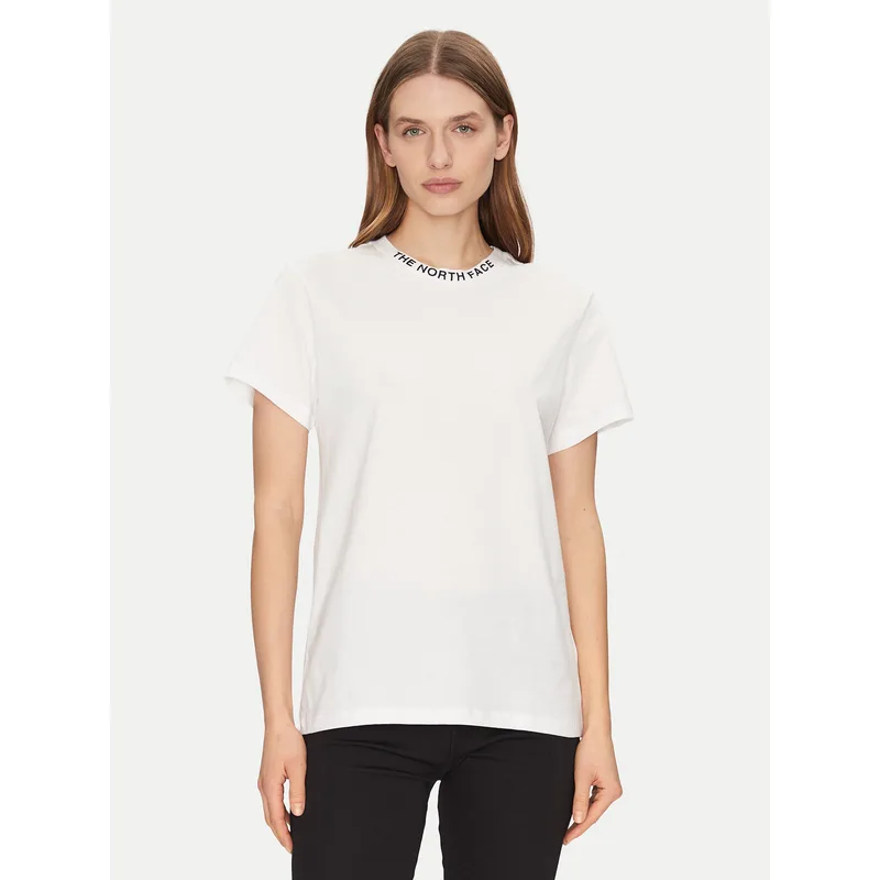 The North Face T-Shirt Zumu NF0A87DJ Λευκό Relaxed Fit