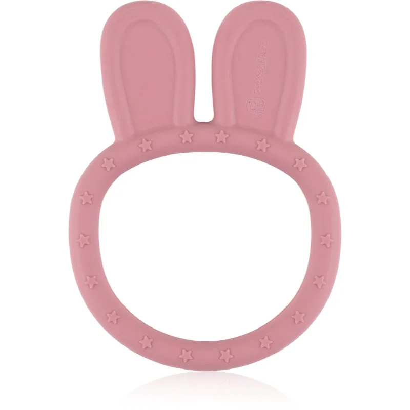 Petite&Mars Silicone teether Bunny 0m+ μασητικό Dusty Rose 1 τμχ