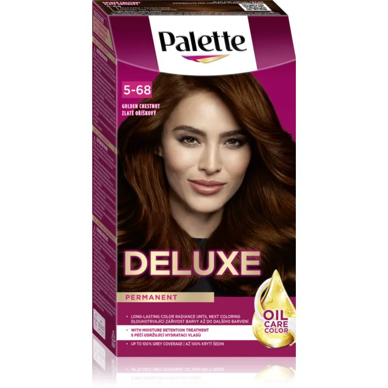 Schwarzkopf Palette Deluxe μόνιμη βαφή μαλλιών απόχρωση 5-68 Golden Chestnut 1 τμχ
