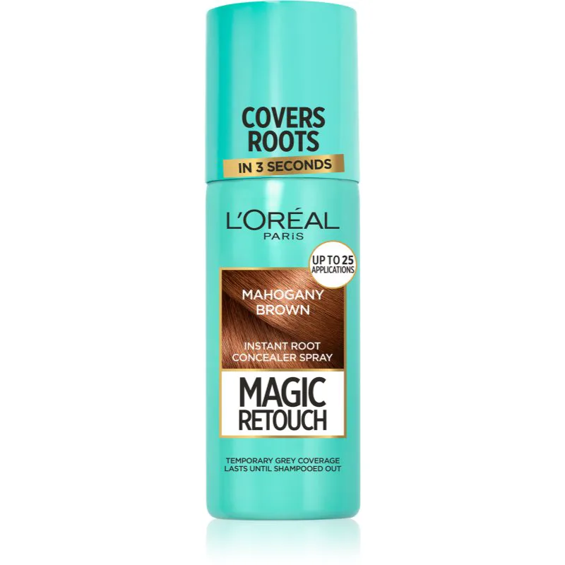 L’Oréal Paris Magic Retouch σπρέι για άμεση κάλυψη της ρίζας απόχρωση Mahogany Brown 75 ml