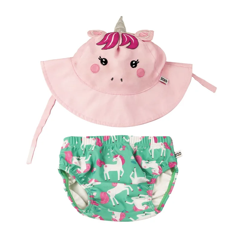 Σετ Μαγιό Πάνα Με Καπέλο UPF50 6-12μηνών Unity the Unicorn Zoocchini ZOO12023M (Μέγεθος: 6-12 Μηνών) - Zoocchini - ZOO12023M
