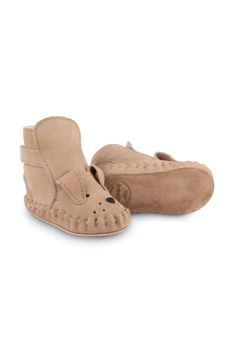 Δερμάτινα βρεφικά παπούτσια Donsje Kapi Classic Booties Dog