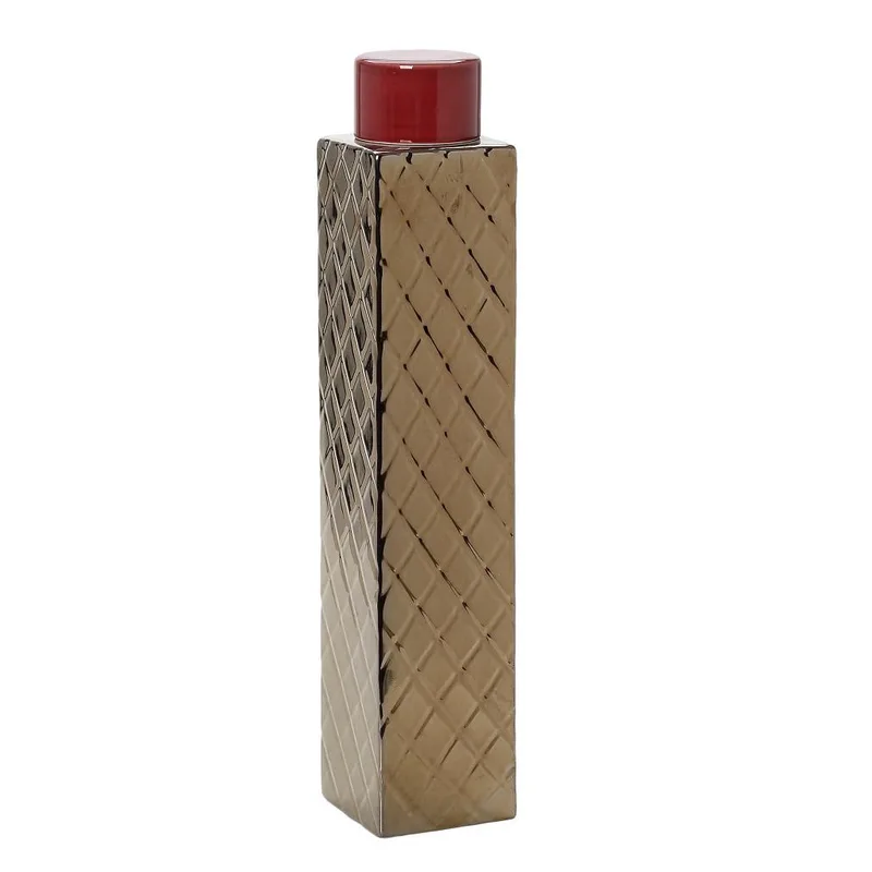 Διακοσμητικό Δοχείο Με Καπάκι Netstone ESPIEL 9,5x46,5εκ. VIL840 (Χρώμα: Μπορντώ ) - ESPIEL - VIL840
