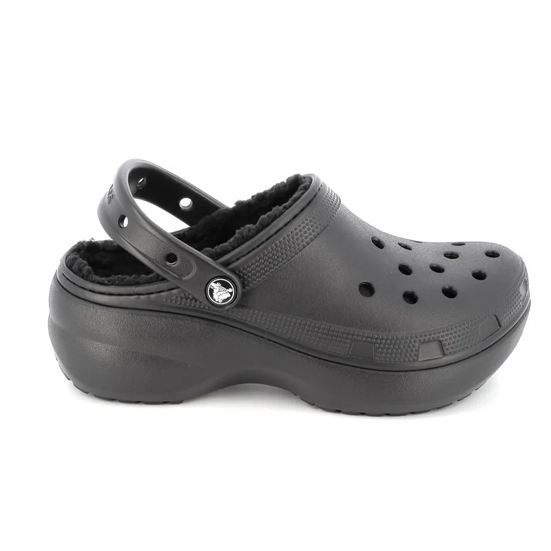 Γυναικείο Σαμπό Crocs Classic Platform Lined Clog W Χρώματος Μαύρο 207938-001