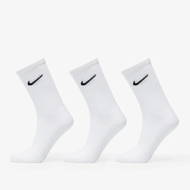 Nike Cushioned Training Crew Socks 3-Pack White M