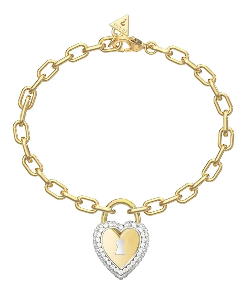 GUESS STEEL Βραχιόλι από Ανοξείδωτο ατσάλι Χρυσό JUBB06061JWYGRHL