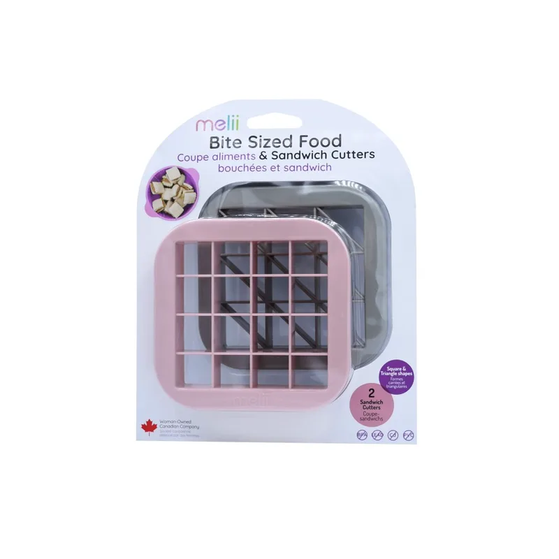 Σετ 2τμχ Κόπτης Sandwich Cutters Ροζ & Grey Melii MEL24100 (Χρώμα: Ροζ) - Melii - MEL24100