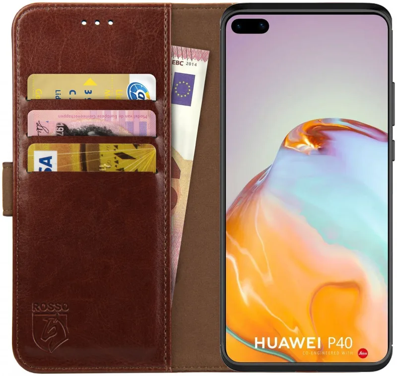 Κόκκινο Element PU Θήκη Πορτοφόλι Huawei P40 - Brown (8719246238727)