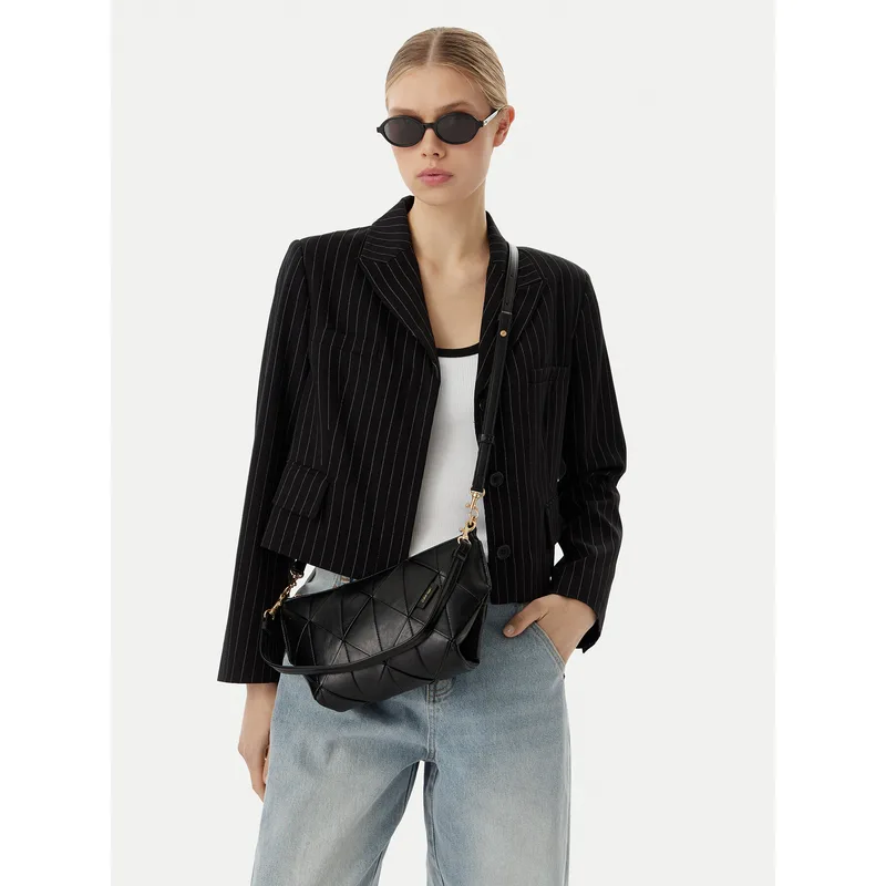 Τσάντα Calvin Klein Woven LV04F3546G Μαύρο