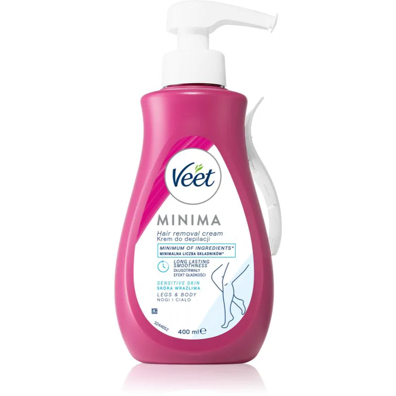 Veet Minima Sensitive Skin αποτριχωτική κρέμα για ευαίσθητο δέρμα Αλόη Βέρα και βιταμίνη Ε 400 ml