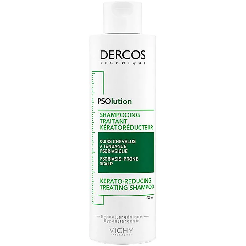 Vichy Dercos Psolution Kerato-reducing Treating Shampoo Σαμπουάν για το Τριχωτό Κατά της Ψωρίασης, των Λεπιών & του Κνησμού 200ml