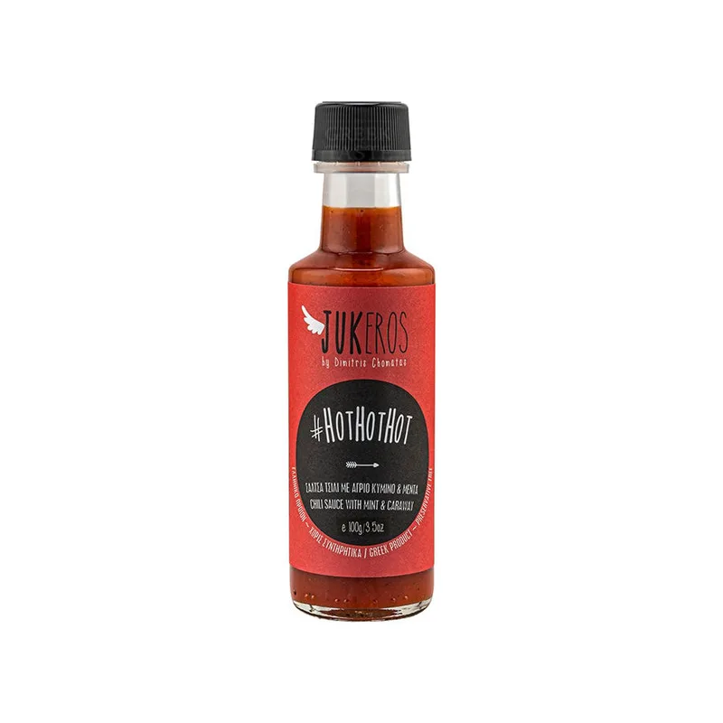 Καυτερή σάλτσα με πιπεριές Τσίλι - Jukeros - 100gr Gluten Free Lactose Free Vegan Ελλάδα