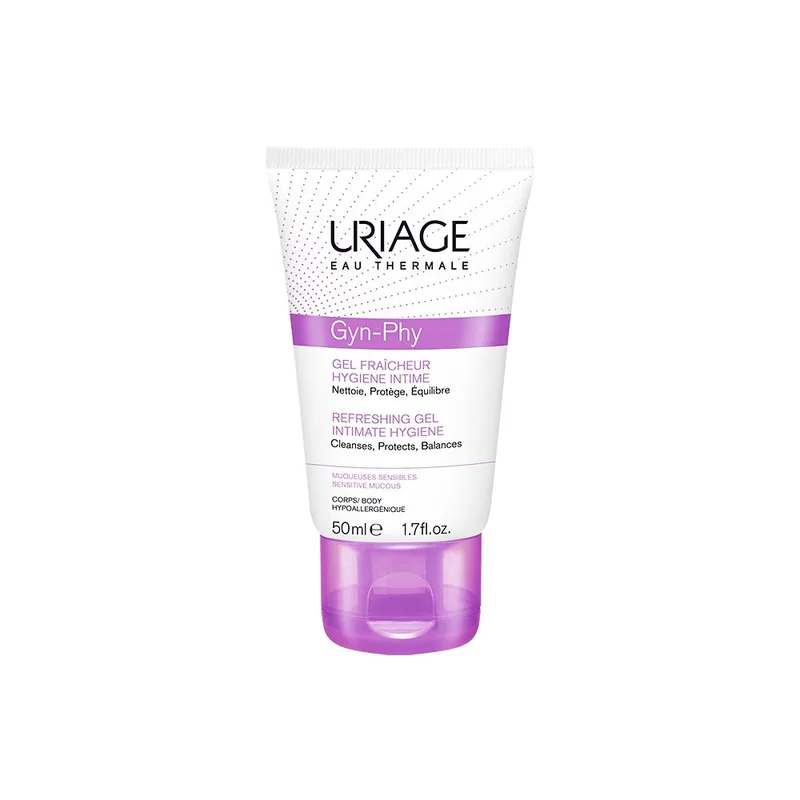 Uriage Gyn-Phy Refreshing Gel Intimate Hygiene Καθαριστικό Gel για την Υγιεινή των Βλεννογόνων της Ευαίσθητης Περιοχής 50ml