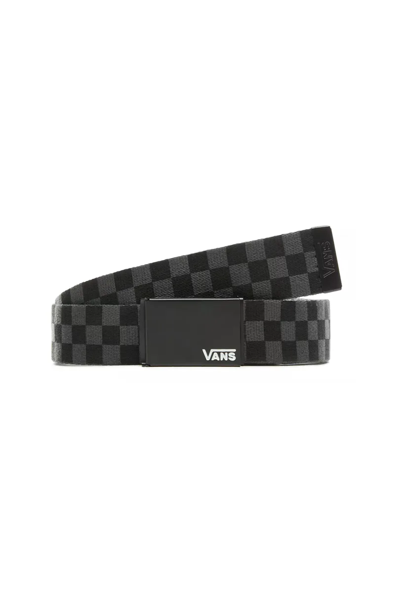 Vans ανδρική ζώνη υφασμάτινη καρό "Deppster II Web" - VN0A31J1BA51 Ανθρακί