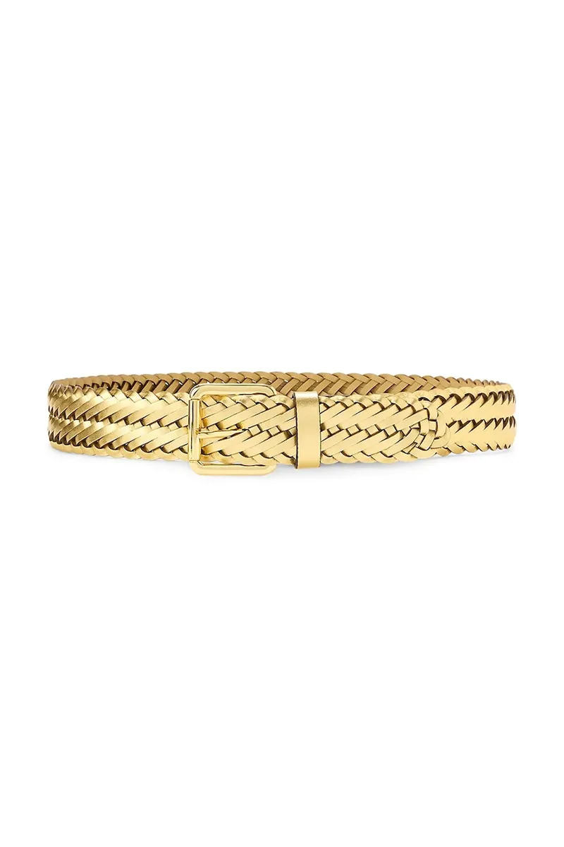 Lauren Ralph Lauren πλεκτή ζώνη γυναικεία δερμάτινη