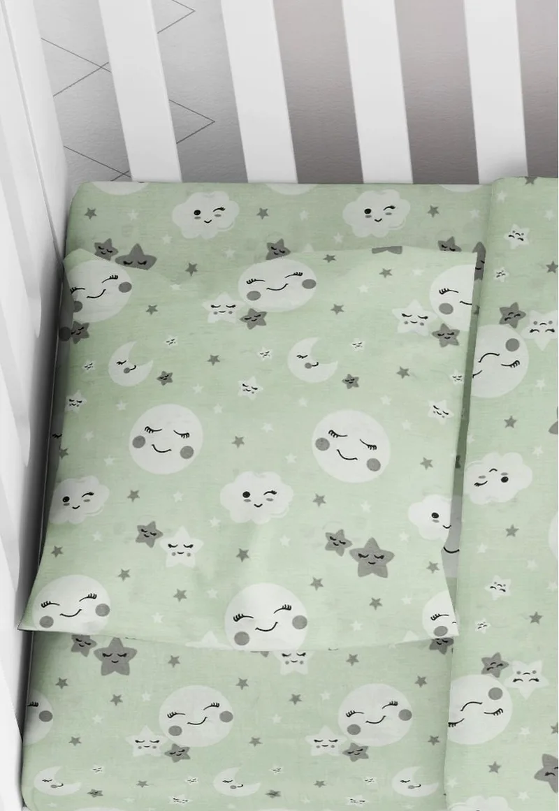 Μαξιλαροθήκη Φάκελος Βαμβακερή Bebe 35x45εκ. Smile 80 Green Dimcol (Ύφασμα: Βαμβάκι 100%, Χρώμα: Πράσινο ) - DimCol - 1915817708008081